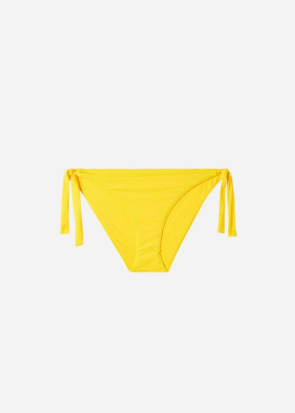 Calzedonia Tied Indonesia Eco Side tie Bikini Underdele Dame Gul | DK1653KI