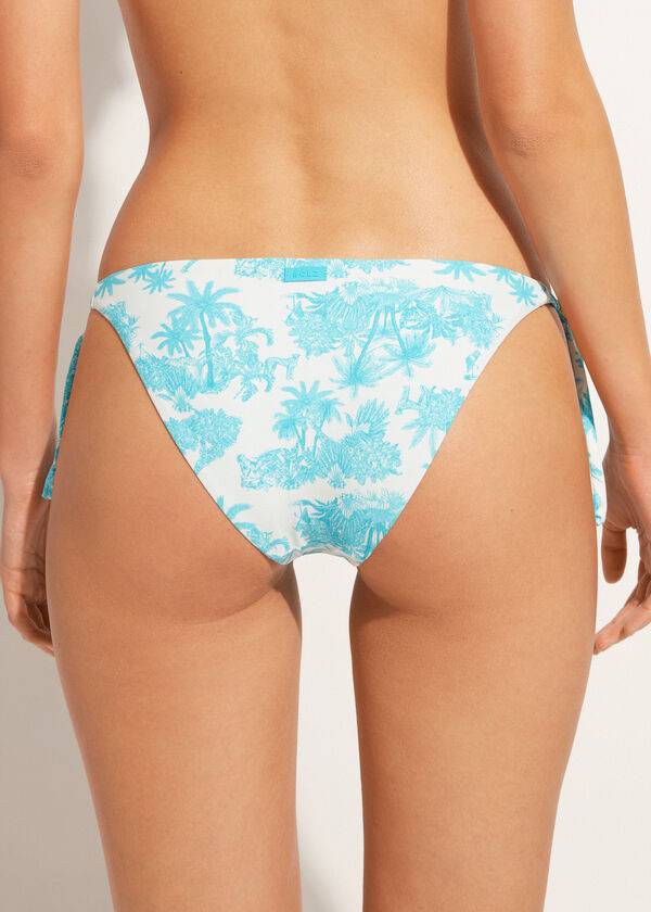 Calzedonia Tied Sorrento Bikini Underdele Dame Blå | DK1655ZG