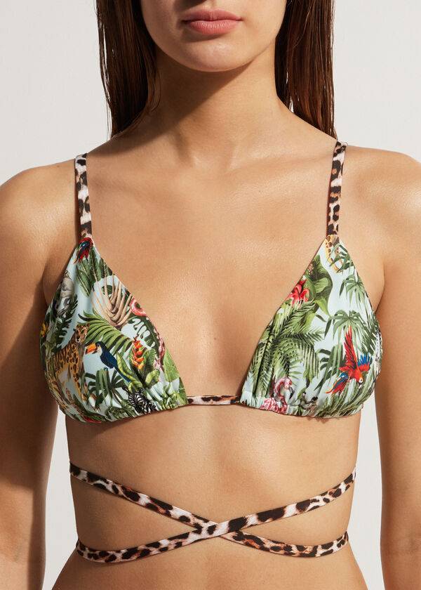 Calzedonia Triangle String Nairobi Eco Bikini Toppe Dame Grøn | DK2056TV