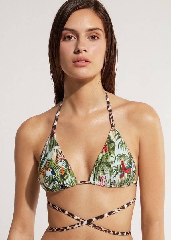 Calzedonia Triangle String Nairobi Eco Bikini Toppe Dame Grøn | DK2056TV